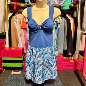 Lilly Pulitzer Luxletic Carys Active Romper - Boca Blue (Size XS)